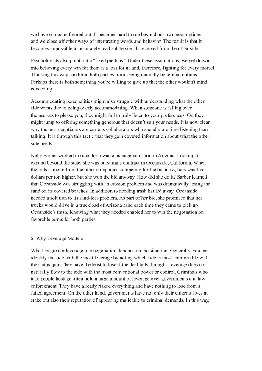 Bargaining For Advantage Summary - Page 6