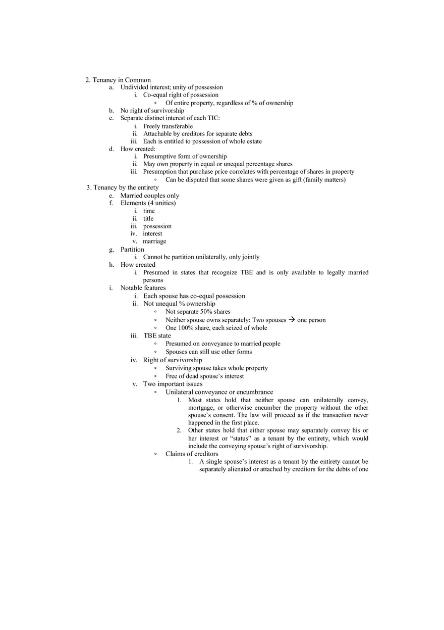 Concurrent Estates Outline - Page 2