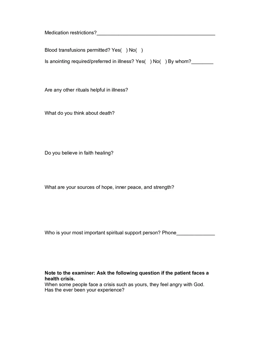 Health History Interview - Page 8