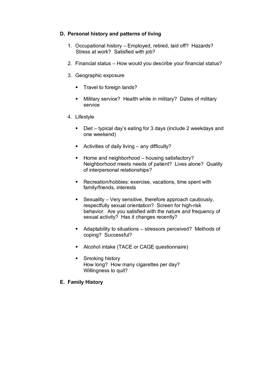 Health History Interview - Page 11