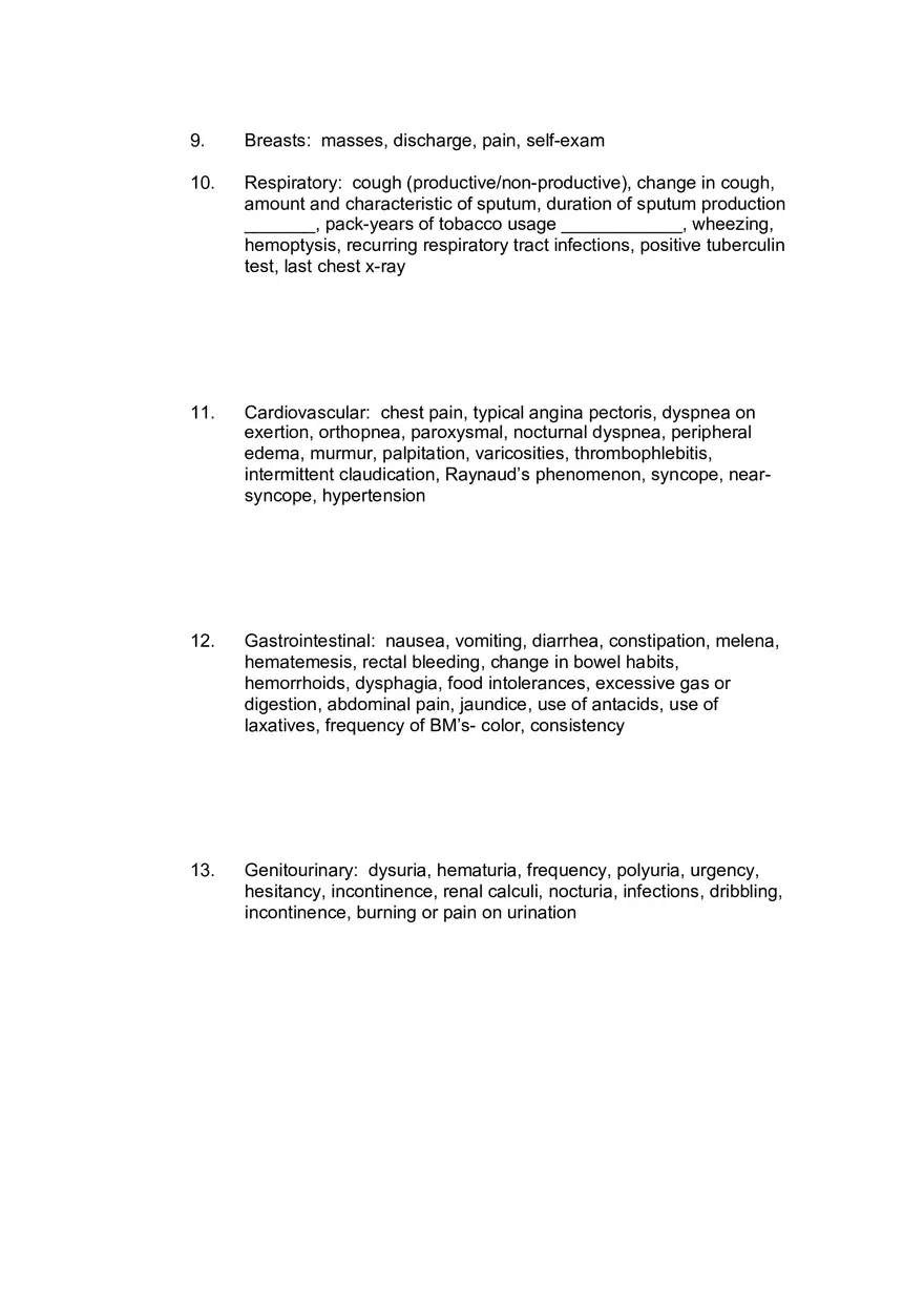 Health History Interview - Page 3