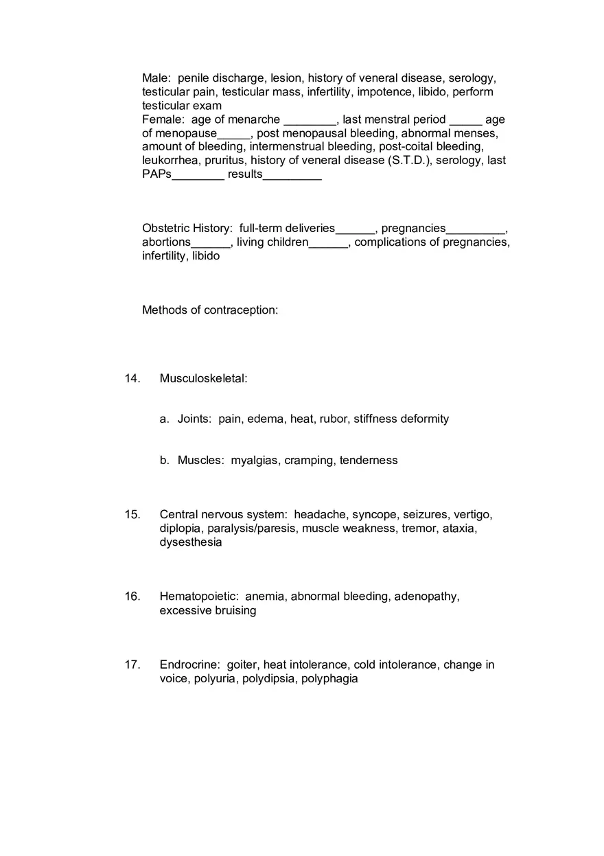 Health History Interview - Page 4
