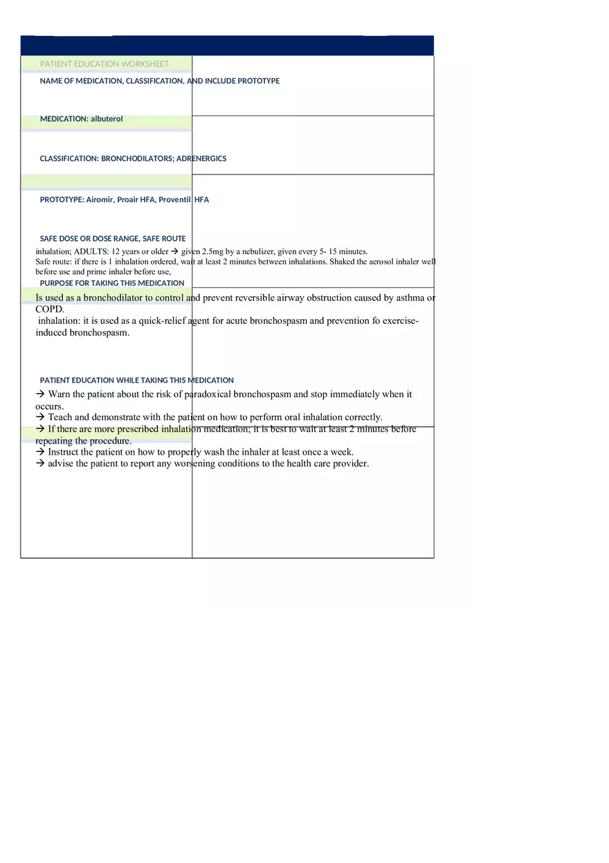 Diagnosis - Acute Asthma Worksheet v Sim - Page 3