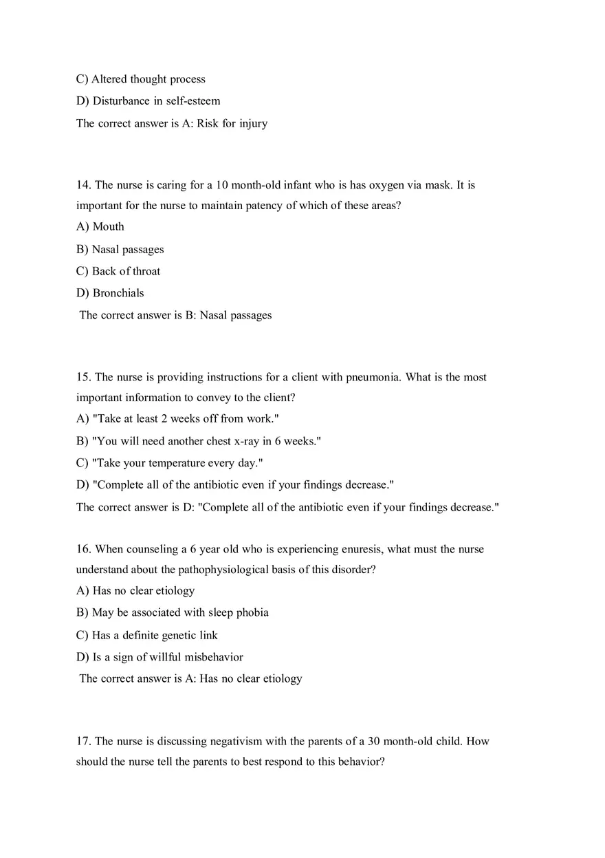 HESI EXIT V4 160 Questions and Answers Part 1 - Page 7