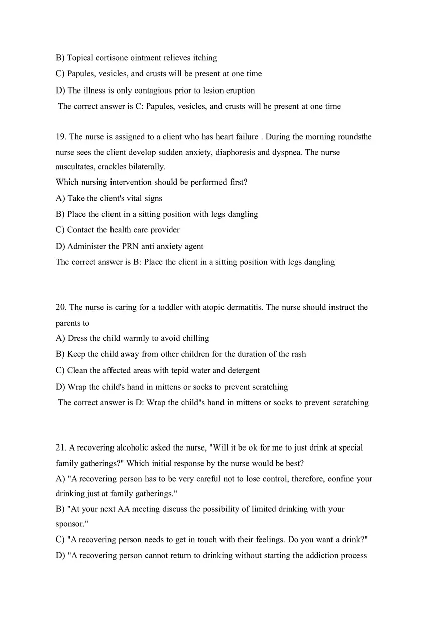 HESI EXIT V4 160 Questions and Answers Part 1 - Page 9