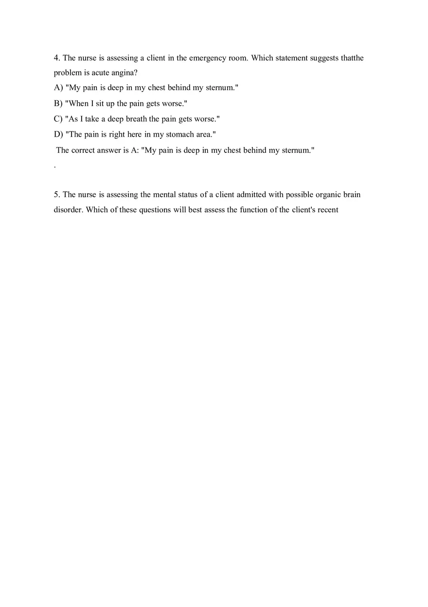 HESI EXIT V4 160 Questions and Answers Part 1 - Page 2