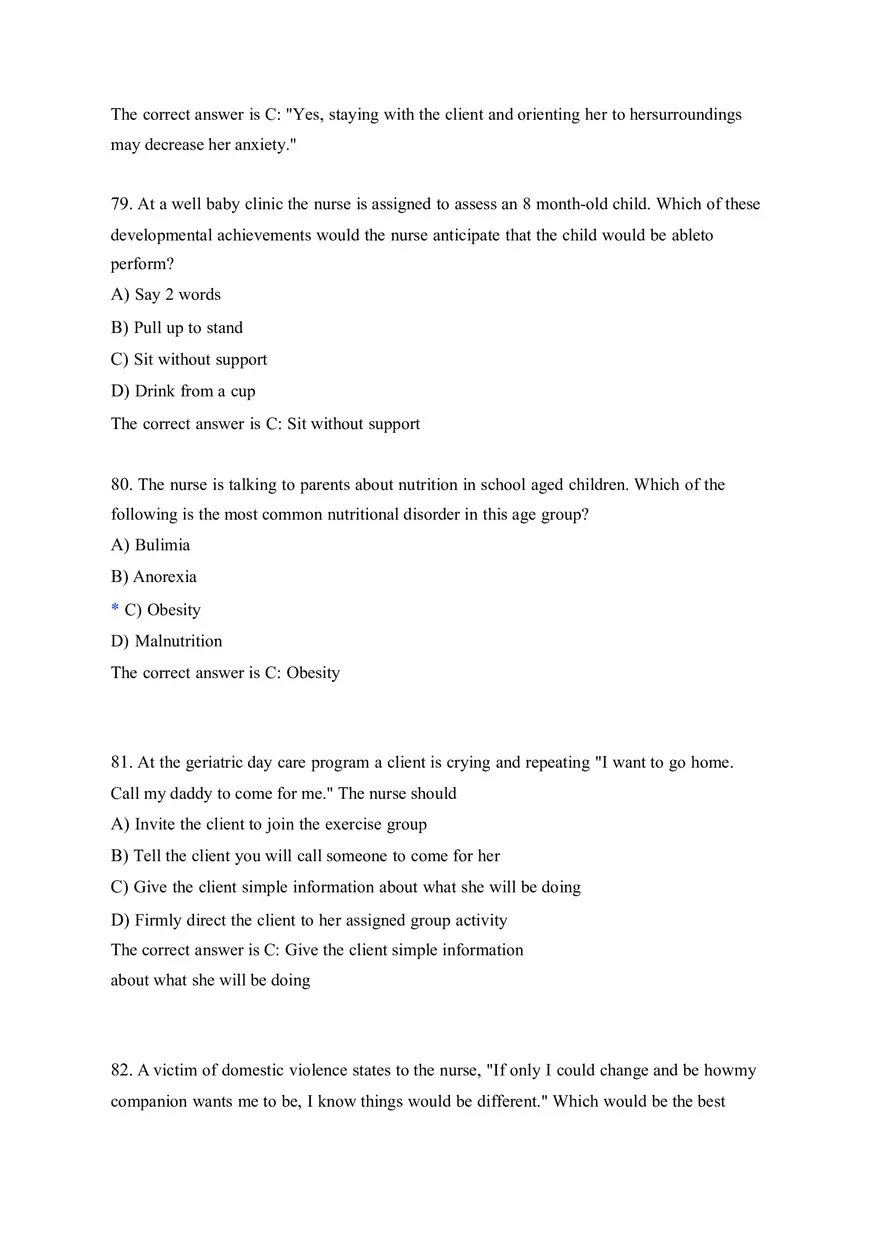 HESI EXIT V4 160 Questions and Answers Part 4 - Page 7