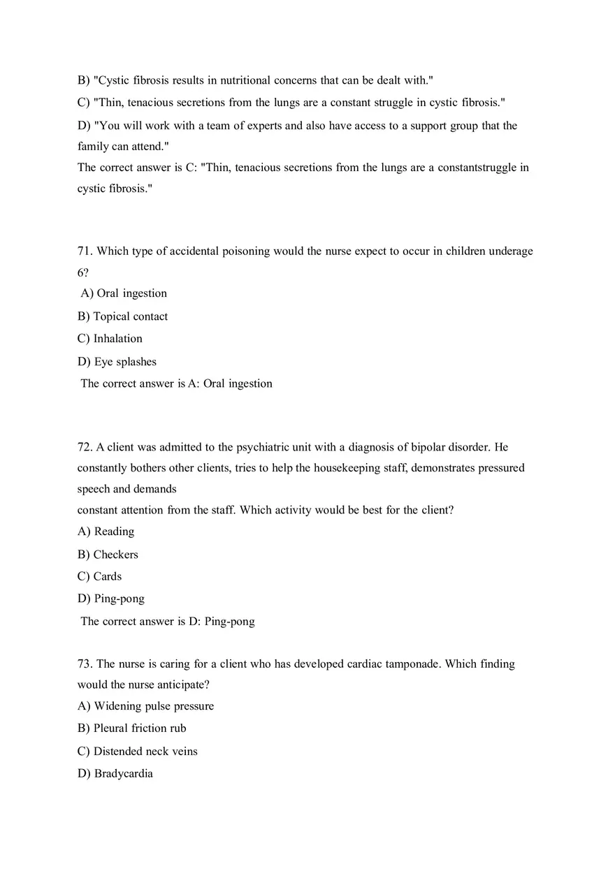 HESI EXIT V4 160 Questions and Answers Part 4 - Page 3