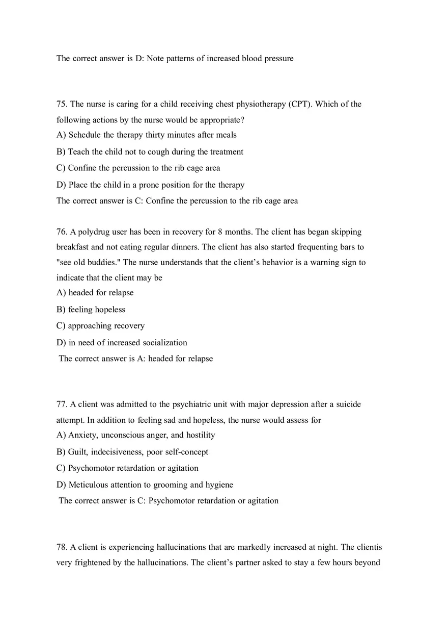 HESI EXIT V4 160 Questions and Answers Part 4 - Page 5