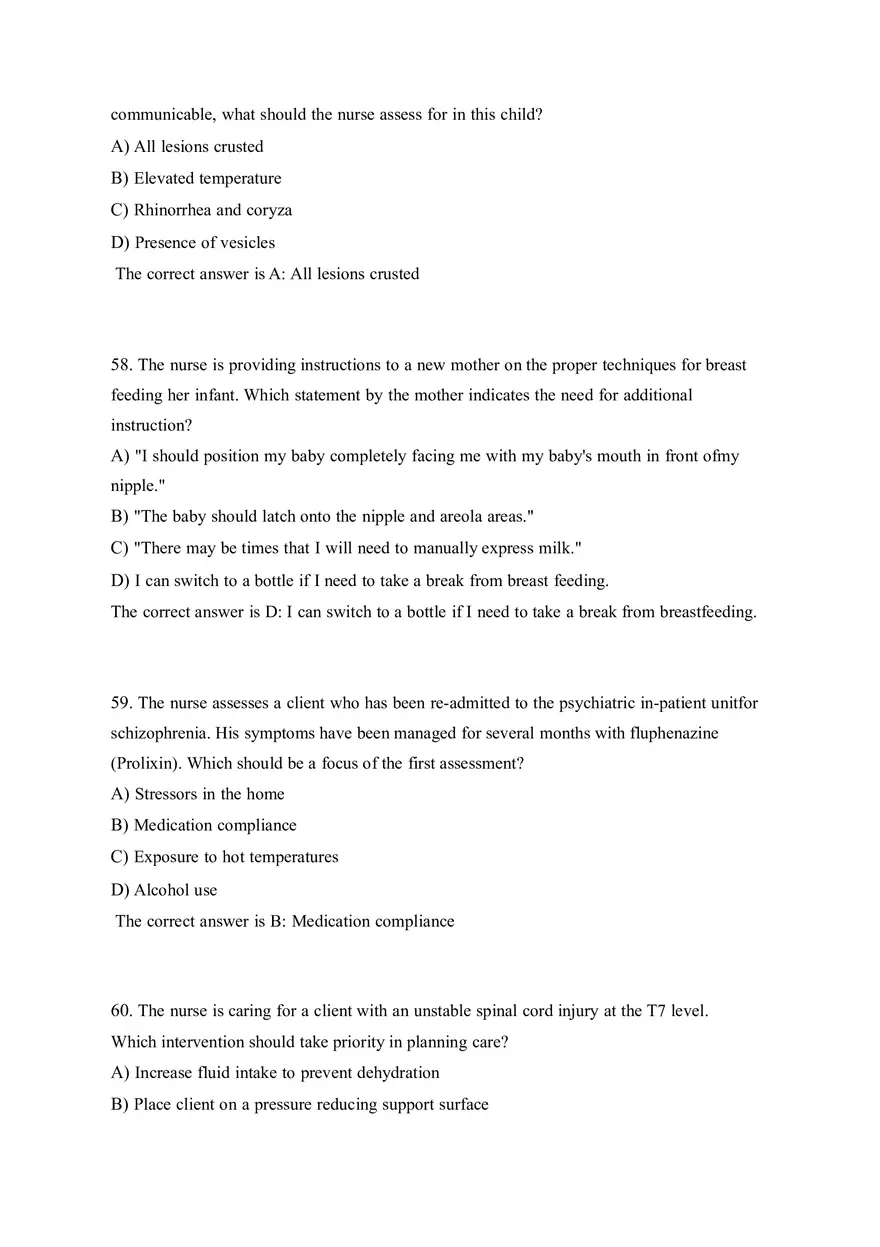HESI EXIT V4 160 Questions and Answers Part 3 - Page 7