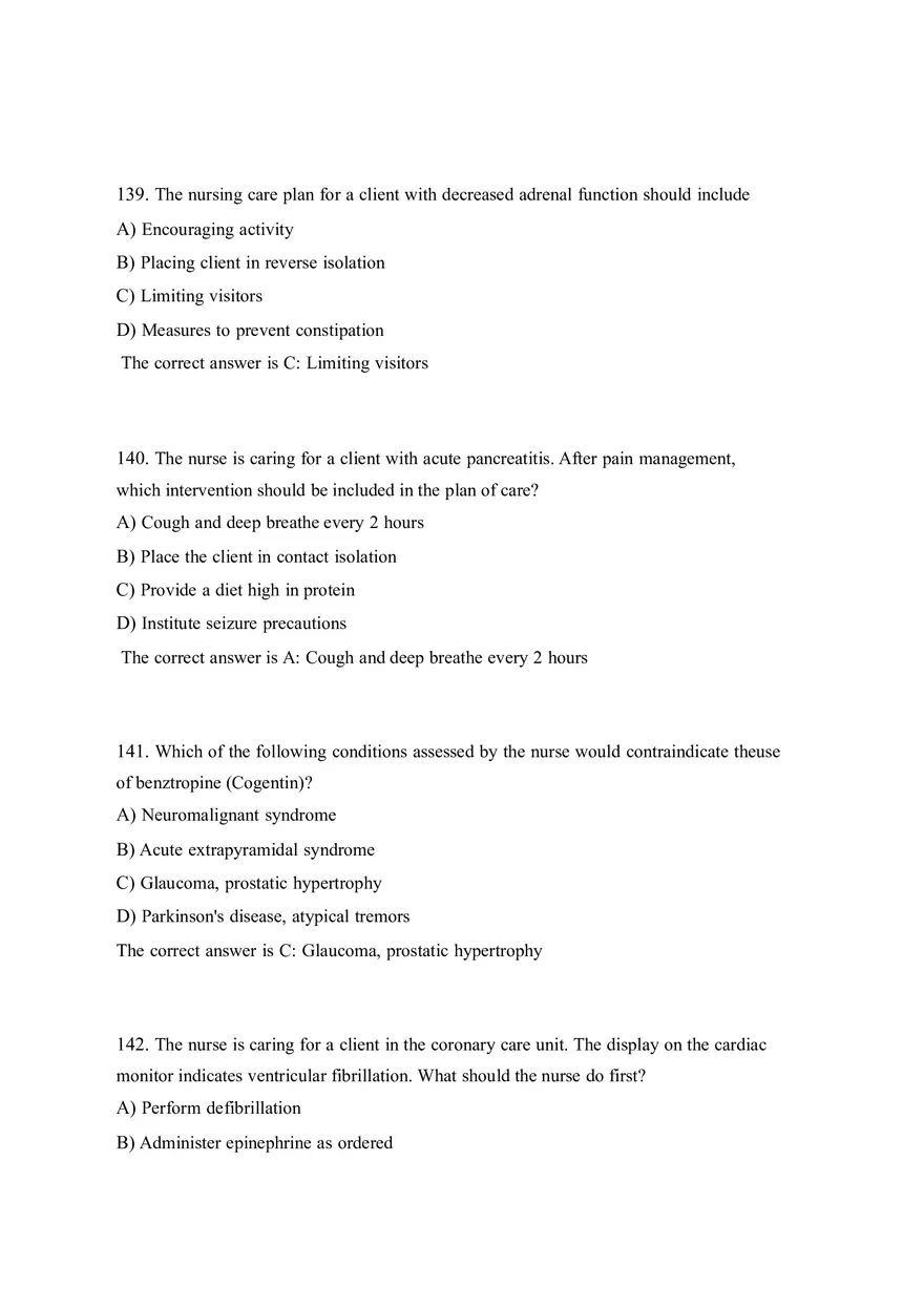 HESI EXIT V4 160 Questions and Answers Part 7 - Page 9