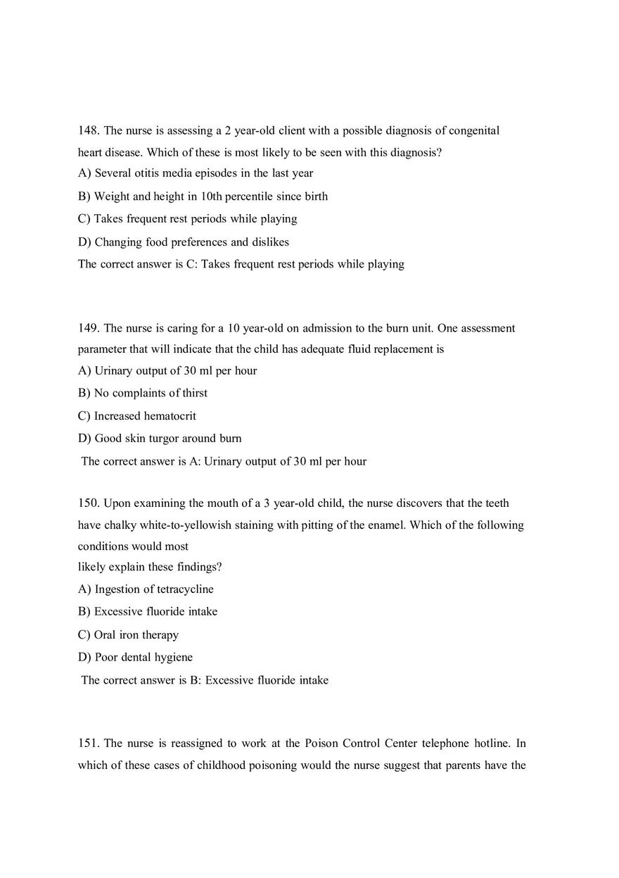 HESI EXIT V4 160 Questions and Answers Part 7 - Page 13