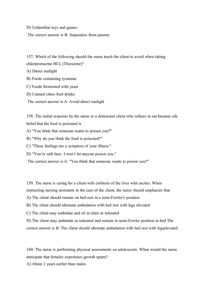 HESI EXIT V4 160 Questions and Answers Part 7 - Page 5