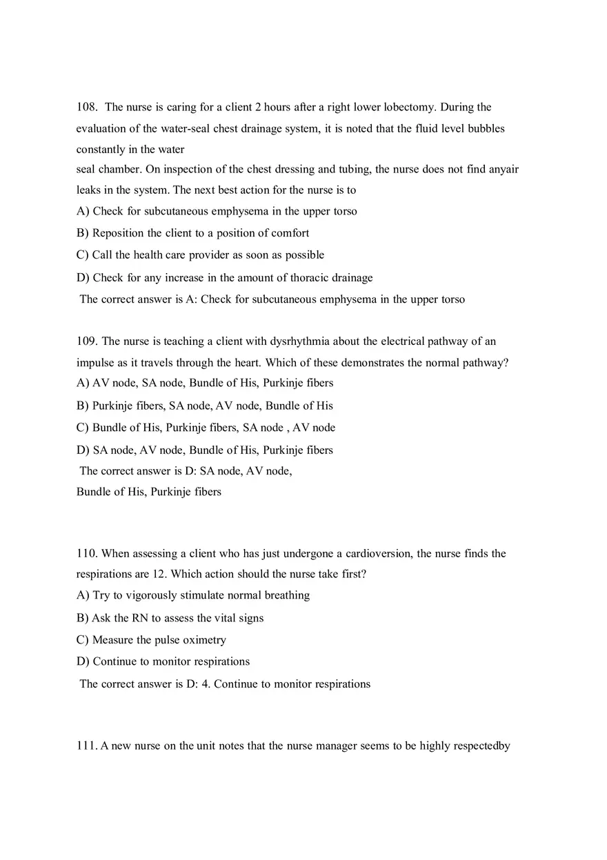 HESI EXIT V4 160 Questions and Answers Part 6 - Page 1