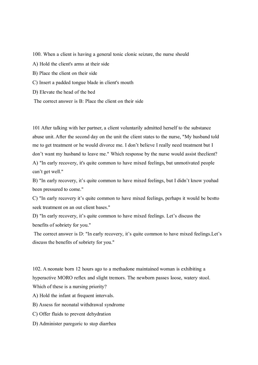 HESI EXIT V4 160 Questions and Answers Part 5 - Page 7