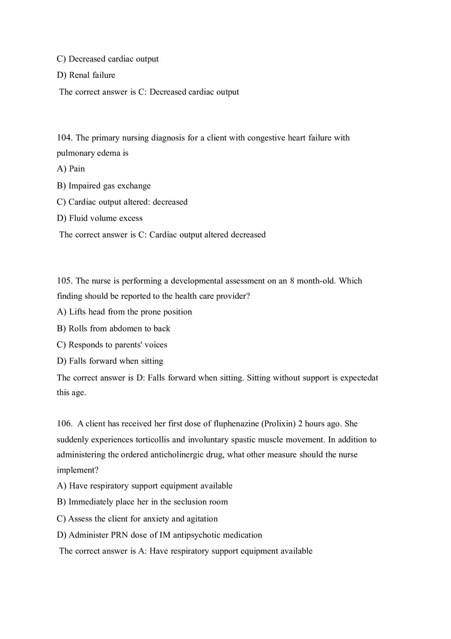 HESI EXIT V4 160 Questions and Answers Part 5 - Page 9
