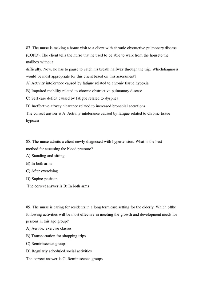 HESI EXIT V4 160 Questions and Answers Part 5 - Page 1