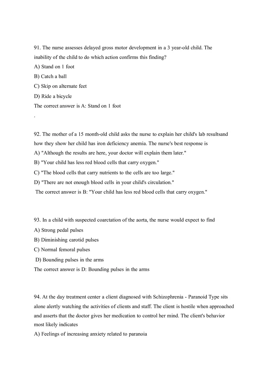 HESI EXIT V4 160 Questions and Answers Part 5 - Page 3