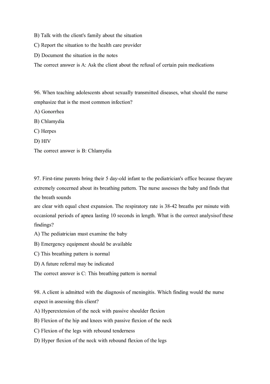 HESI EXIT V4 160 Questions and Answers Part 5 - Page 5
