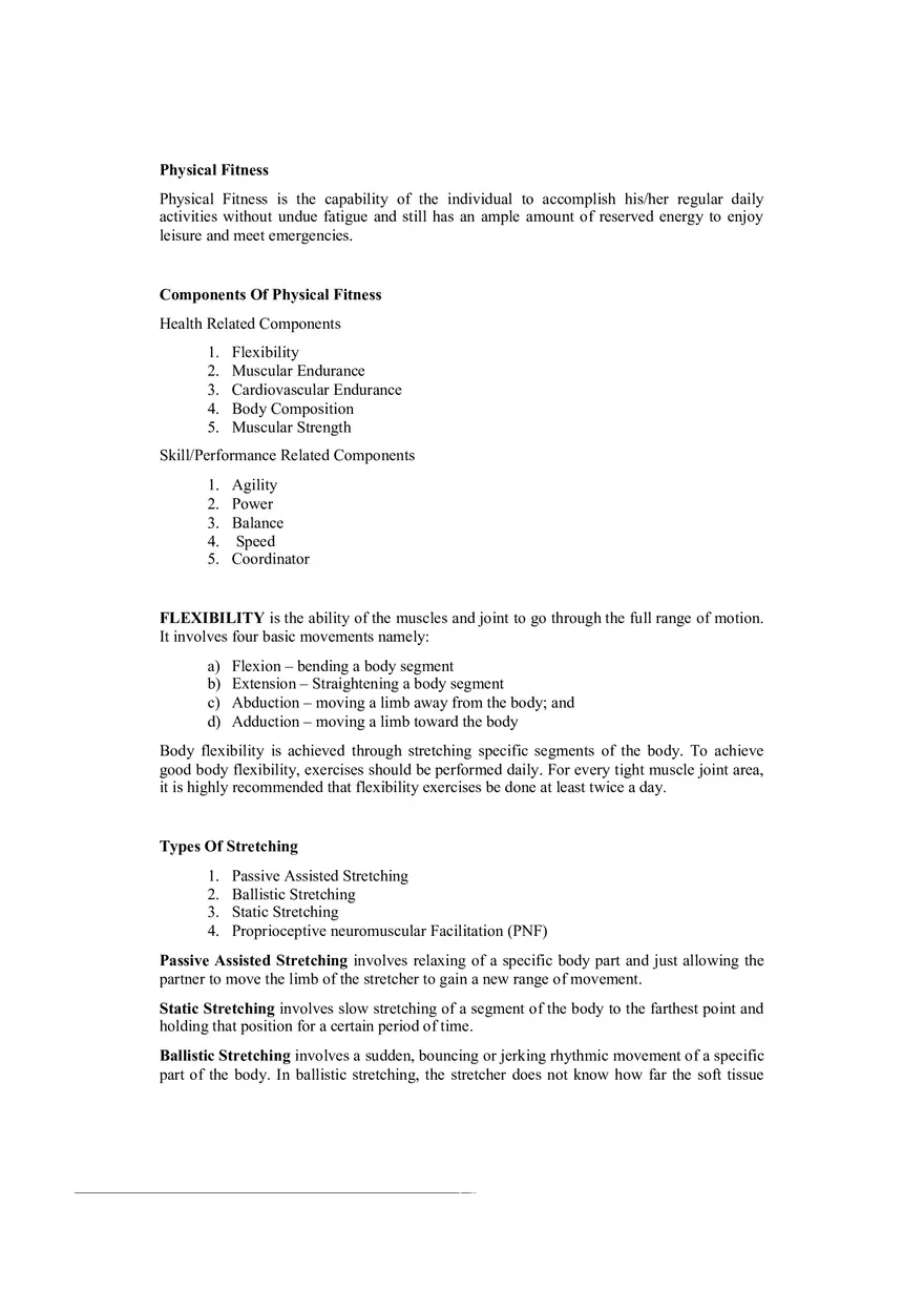 Introduction to Physical Education Chapters 1, 2 - Page 5