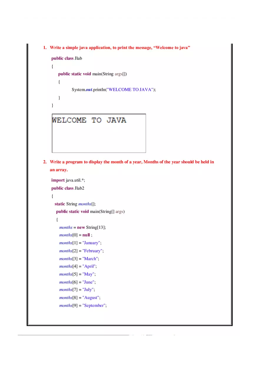 Java manual - Java Practicals Part 1 - Page 1
