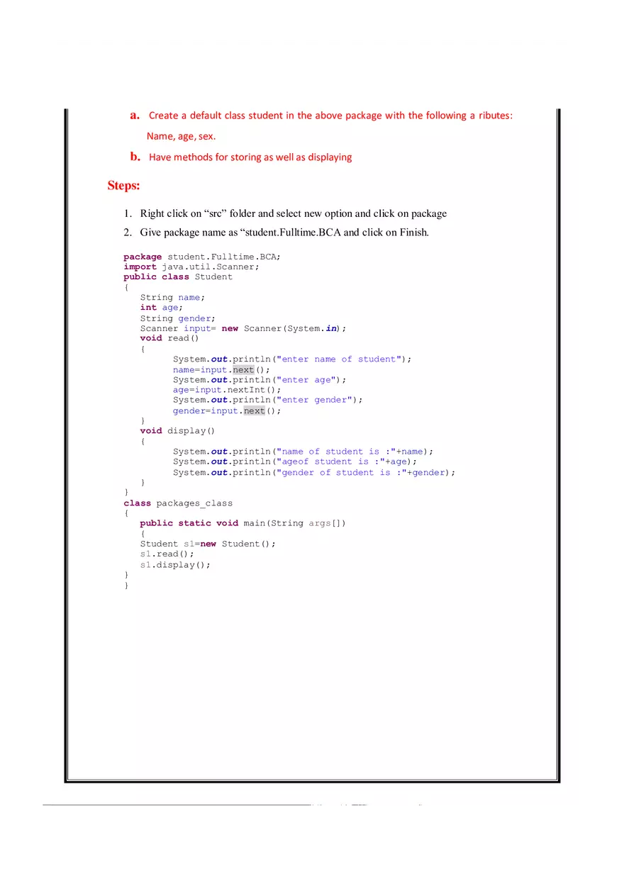 Java manual - Java Practicals Part 1 - Page 5