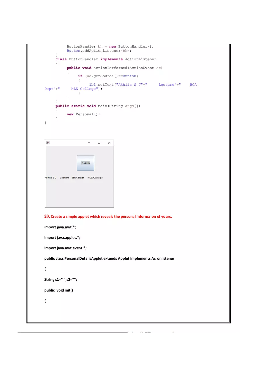 Java manual - Java Practicals Part 2 - Page 7