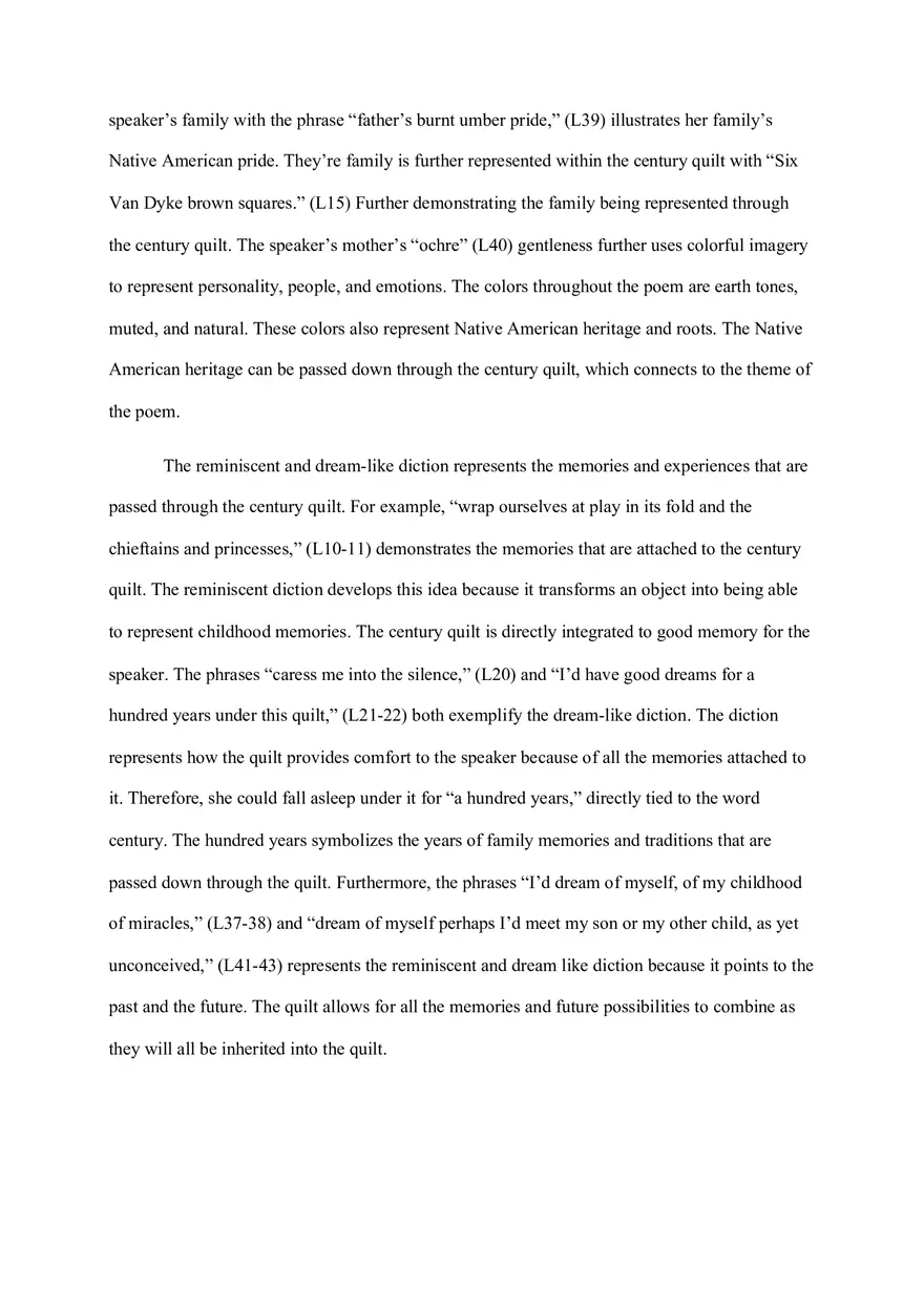Symbolism and Memory in Marilyn Nelson Wanieck’s “The Century Quilt” - Page 2