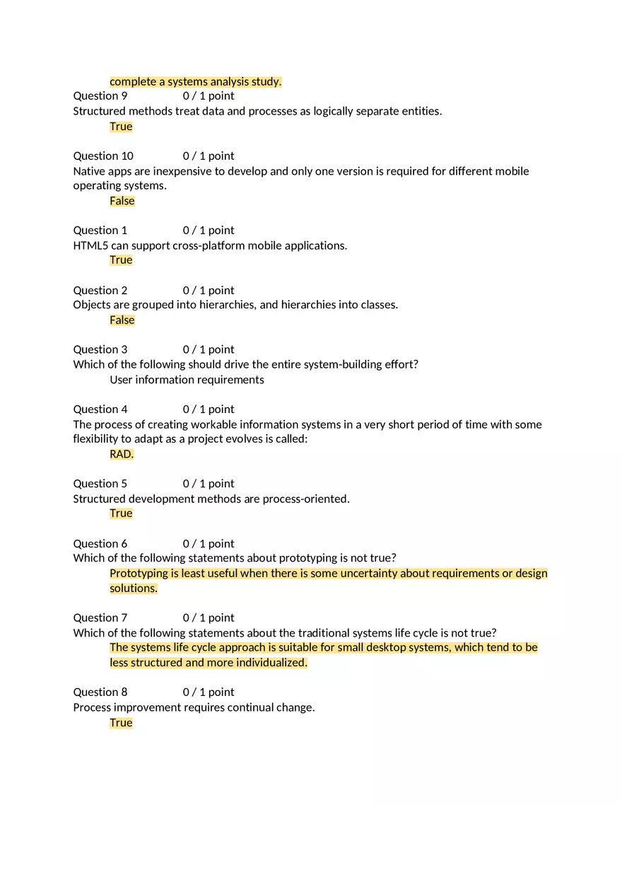 Systems Analysis Test - Page 7