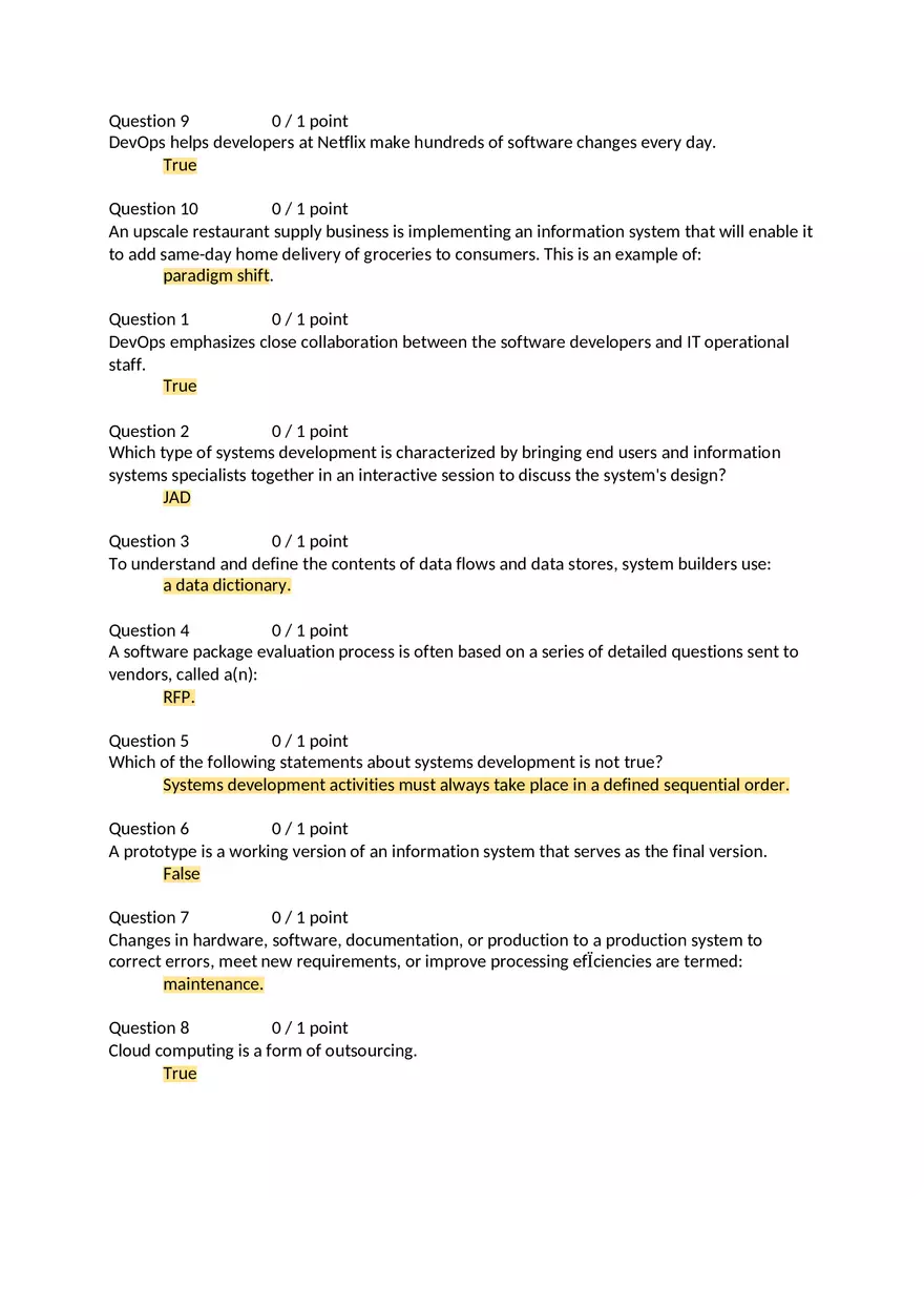 Systems Analysis Test - Page 4