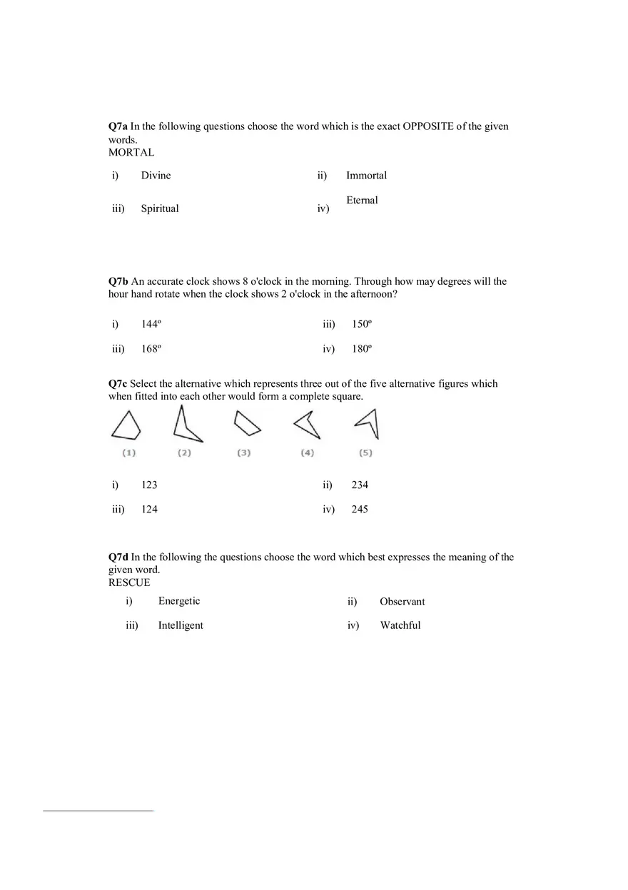 General Knowledge Multiple Choice Questions - Set 1 - Page 4