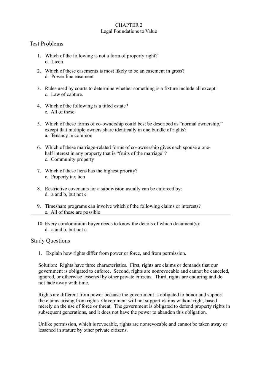 Real Estate Chapters 2-4 - Page 1