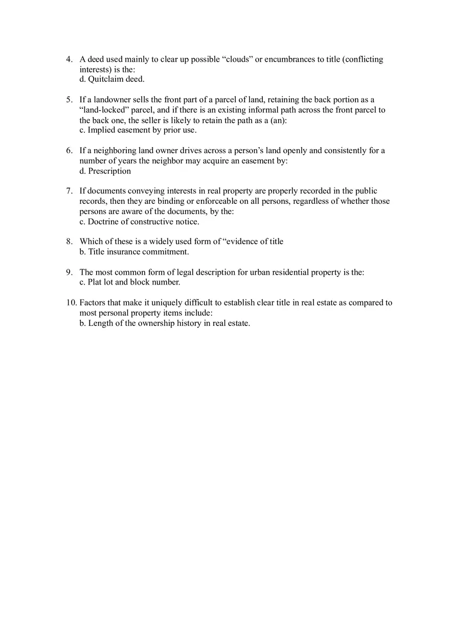 Real Estate Chapters 2-4 - Page 5