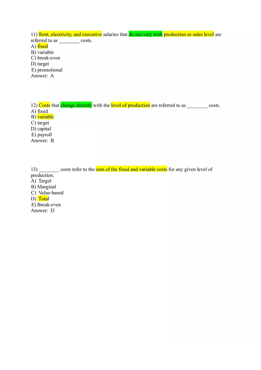 Pricing - Understanding and Capturing Customer Value 1-35 Answer Key - Page 4