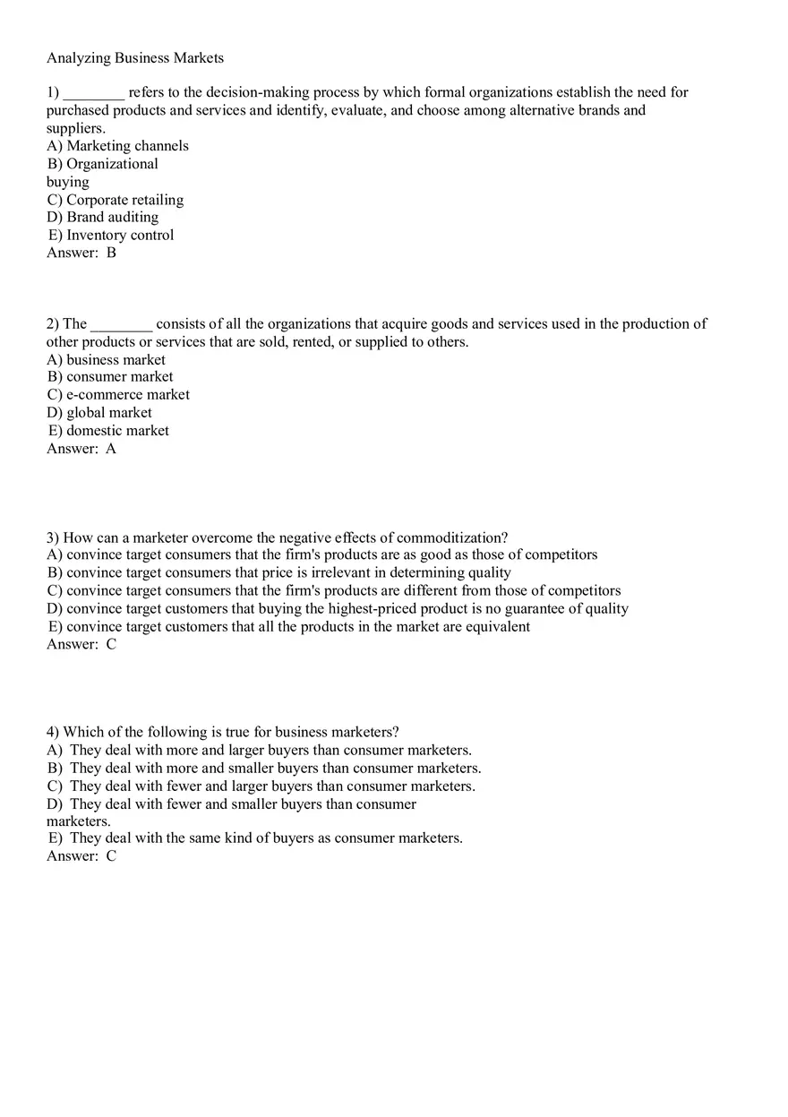 Analyzing Business Markets Part 1 - Page 1