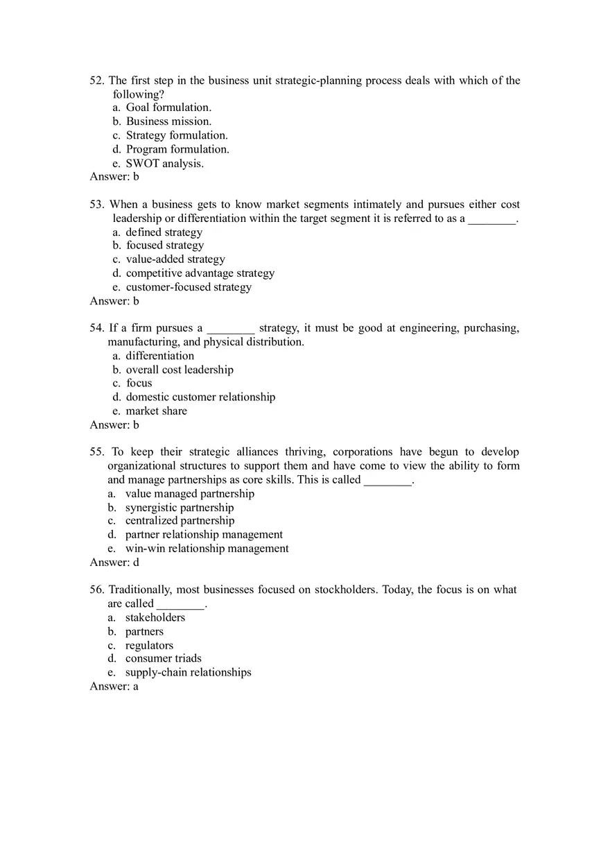Developing Marketing Strategies and Plans Part 2 - Page 2