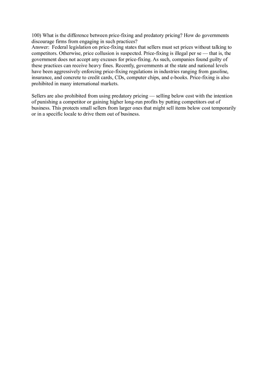 Pricing - Understanding and Capturing Customer Value 74-100 Answer Key - Page 8