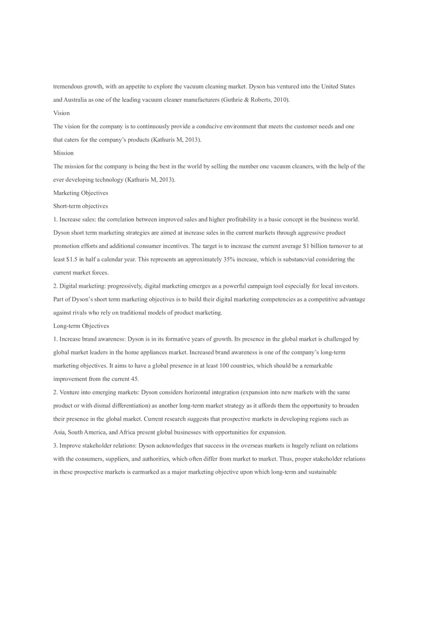 Dyson Market Plan - Page 2