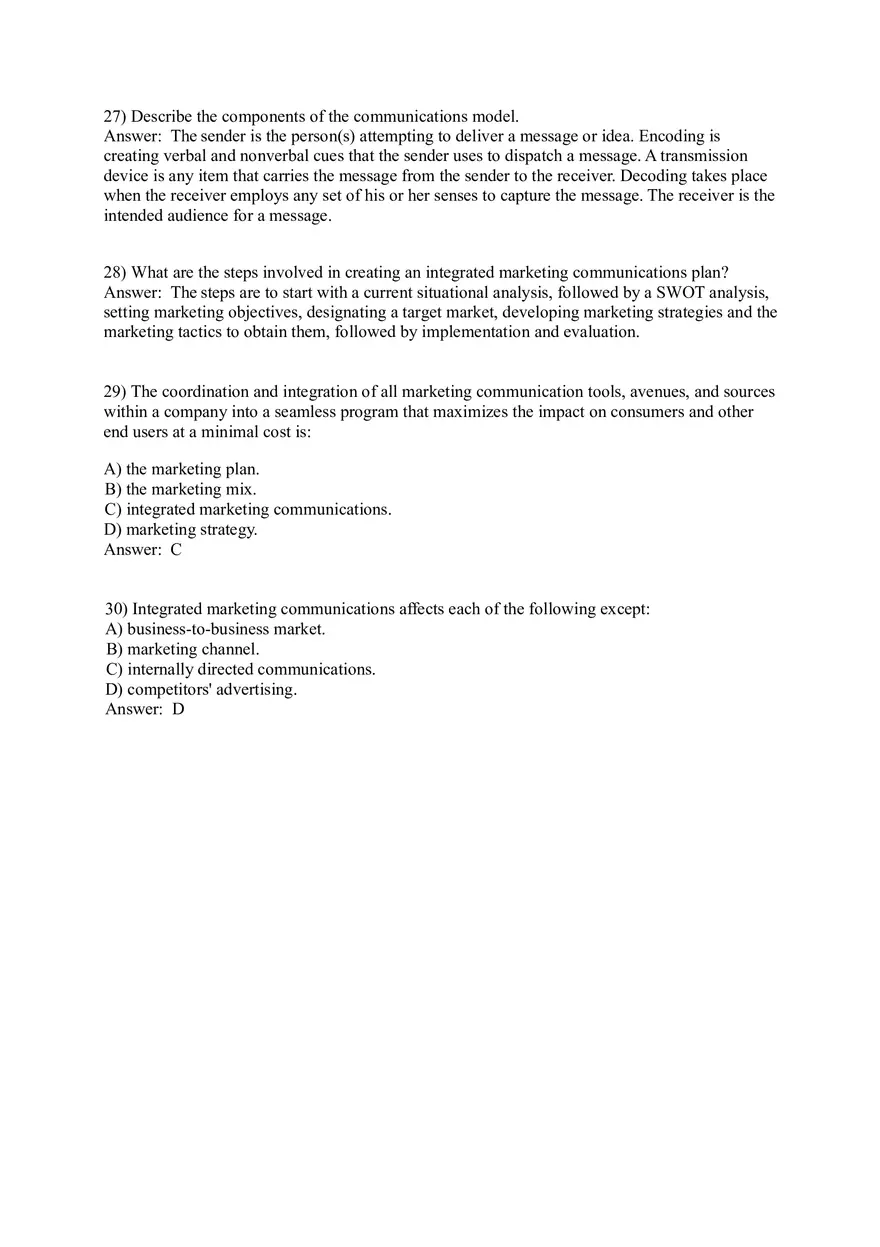 Integrated Marketing Communications - 56 Answers - Page 10