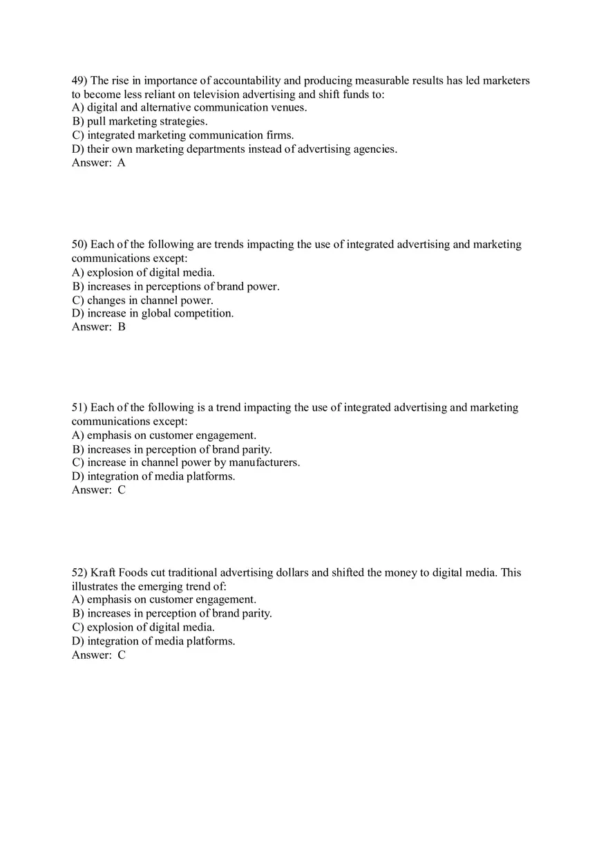 Integrated Marketing Communications - 56 Answers - Page 4