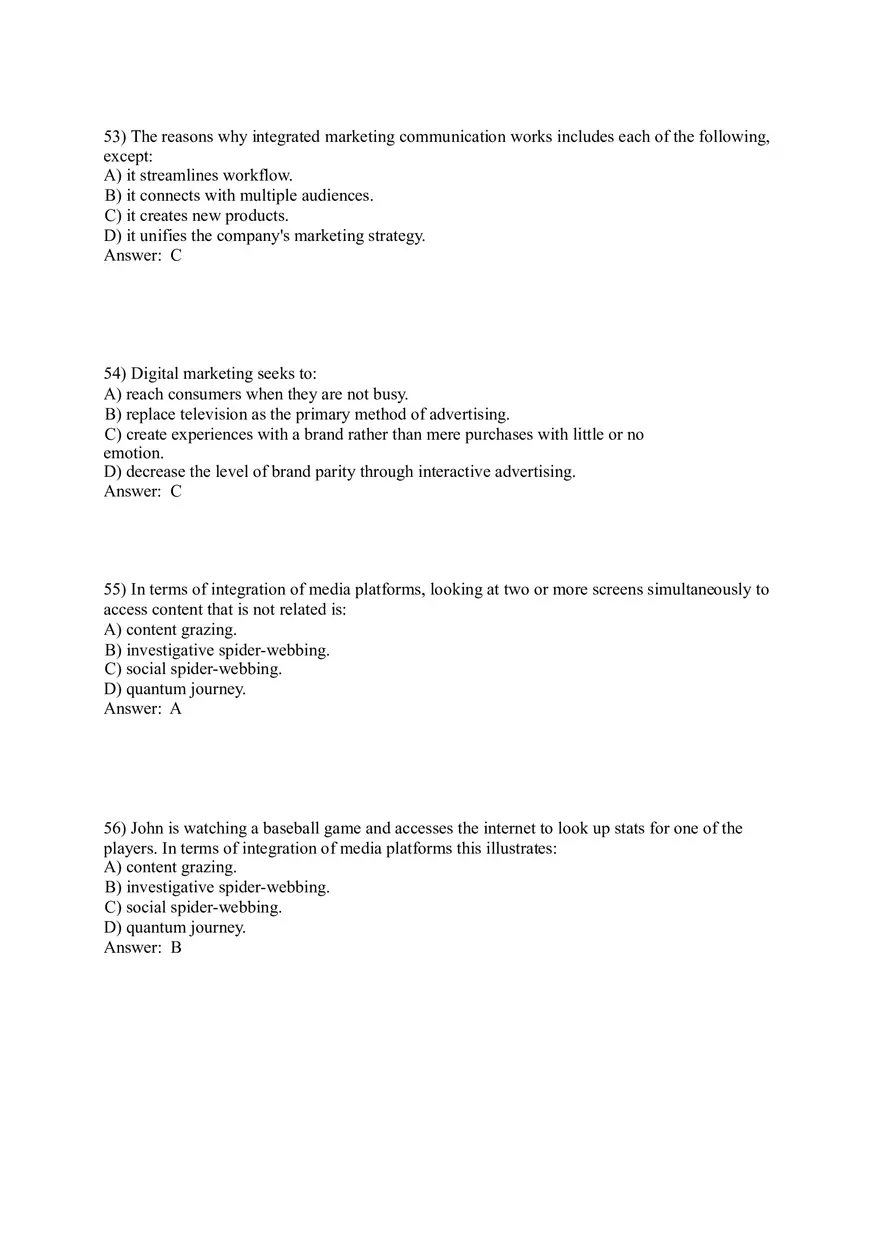 Integrated Marketing Communications - 56 Answers - Page 5