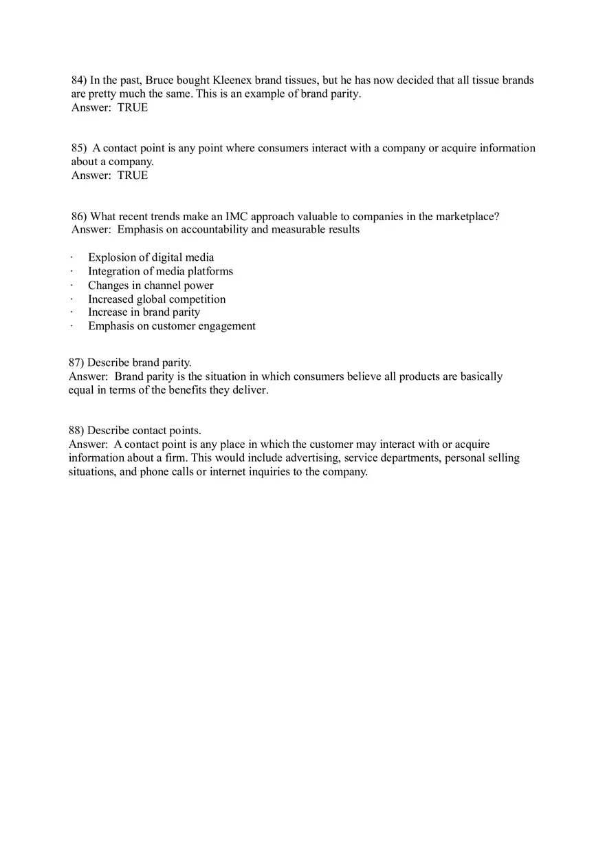 Integrated Marketing Communications 57-114 Answers - Page 10