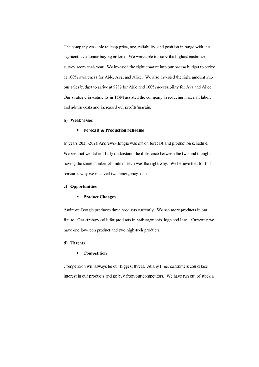 Final Project Company Performance Summary - Page 14