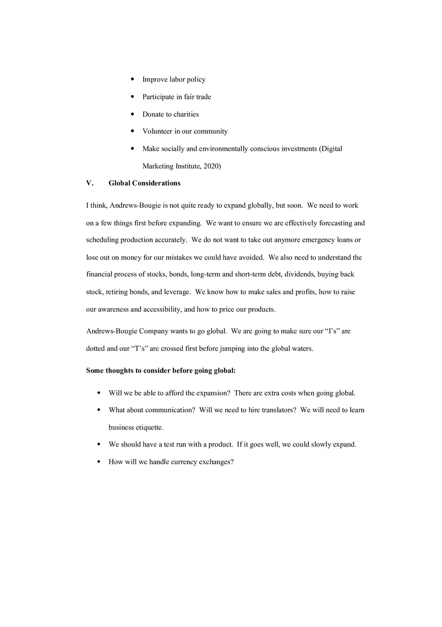 Final Project Company Performance Summary - Page 5