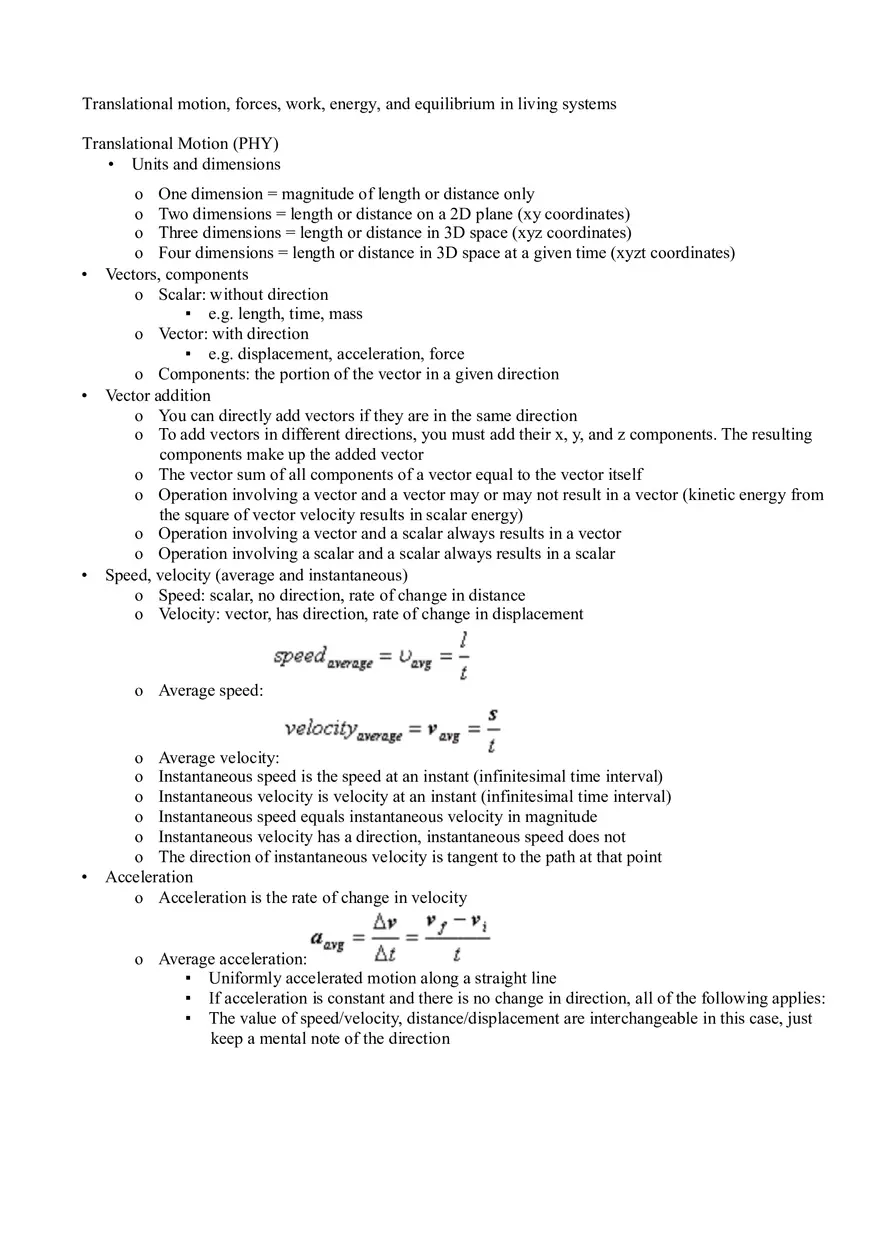 Translational Motion - Page 1