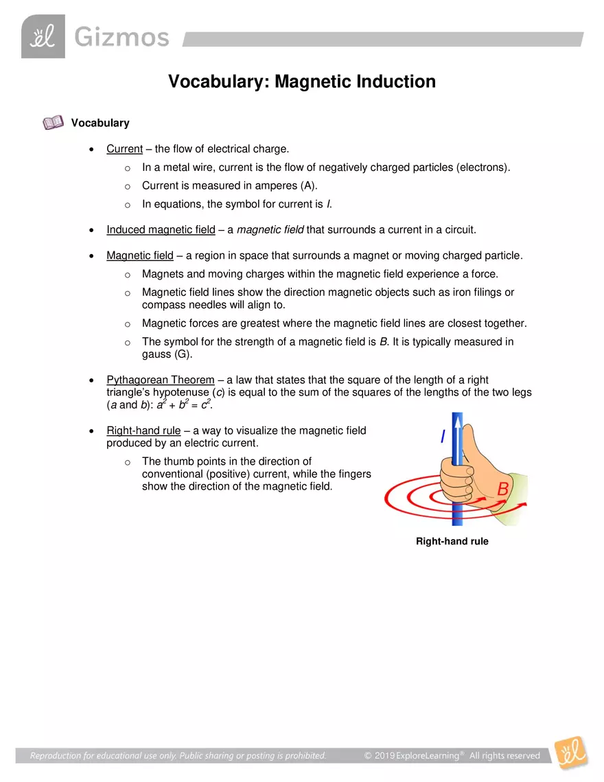 Vocabulary: Magnetic Induction - Page 1