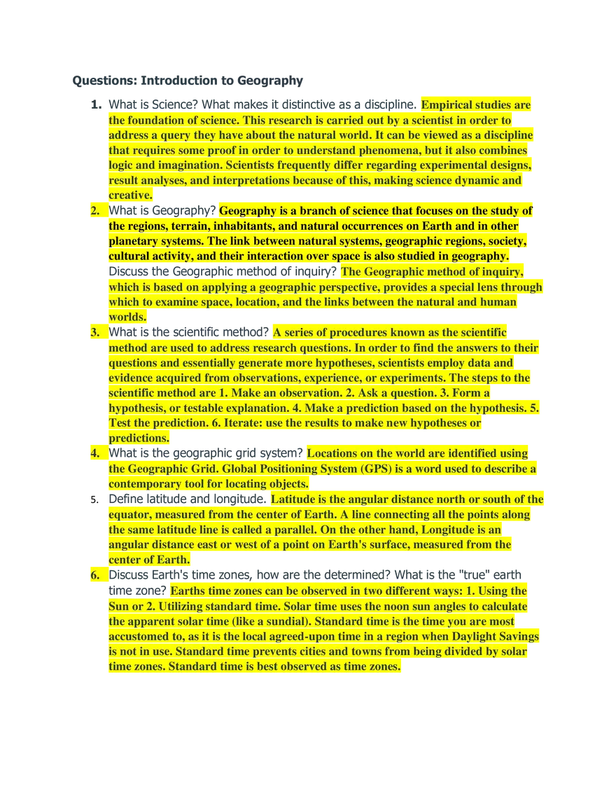 Assignment Geography Concepts - Page 1