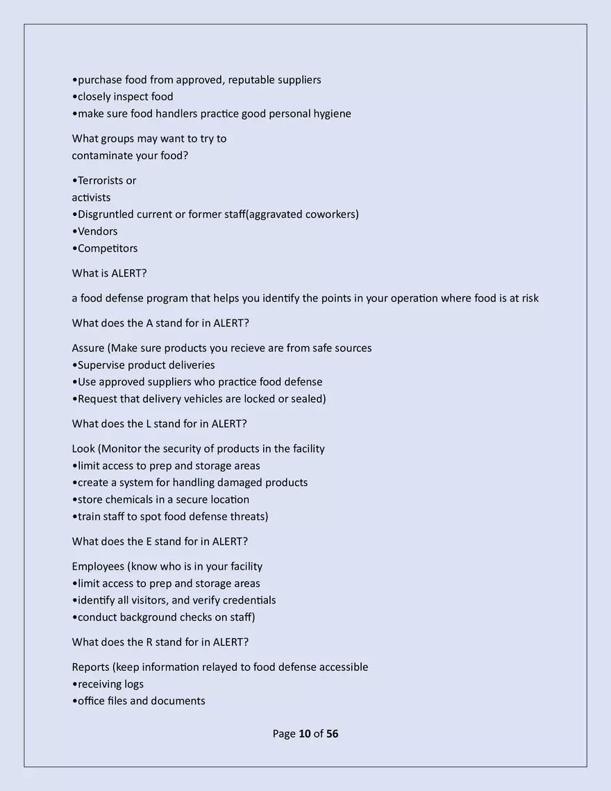 Serusafe Manager Exam 2025 - Page 56