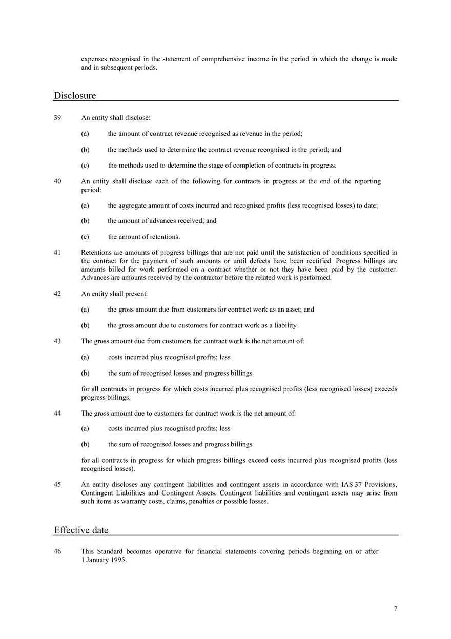 International Accounting Standard 11 Construction Contracts - Page 7