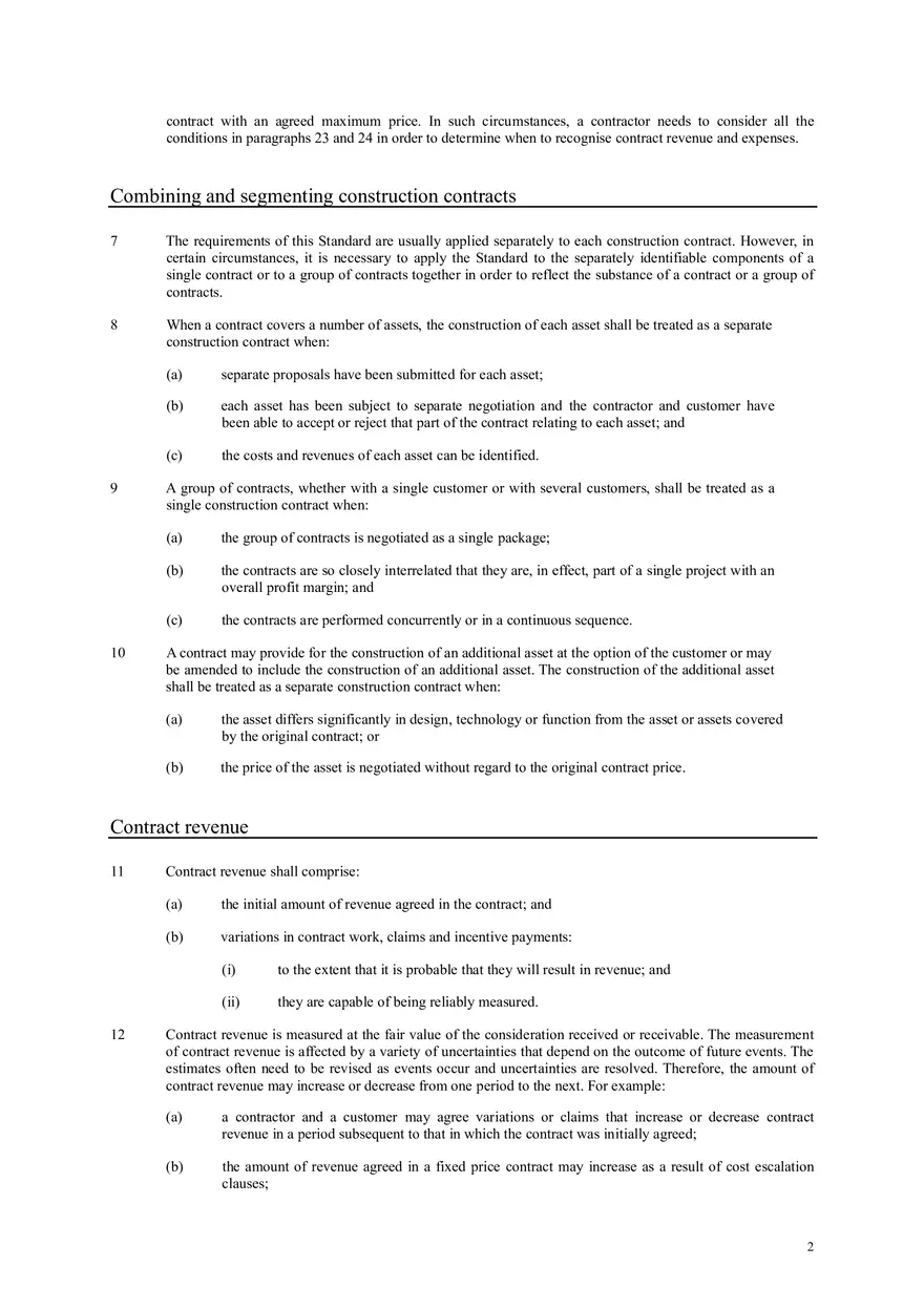 International Accounting Standard 11 Construction Contracts - Page 2
